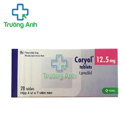 Coryol 12.5mg - Thuốc điều trị tăng huyết áp, suy tim
