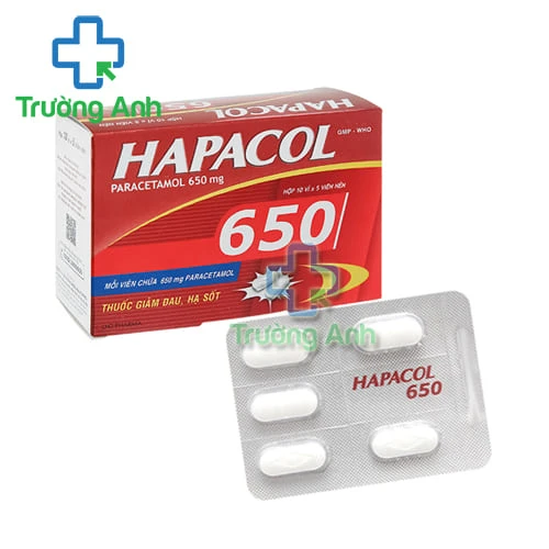 Hapacol 650mg DHG (50 viên) - Thuốc giảm đau, hạ sốt nhẹ và vừa