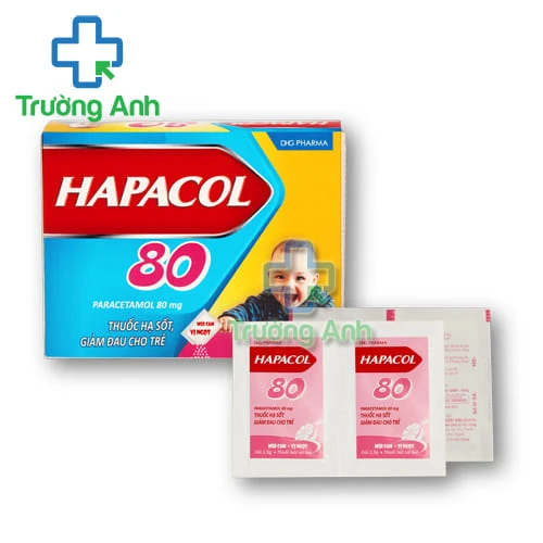 Hapacol 80mg DHG - Thuốc giảm đau, hạ sốt cho trẻ em