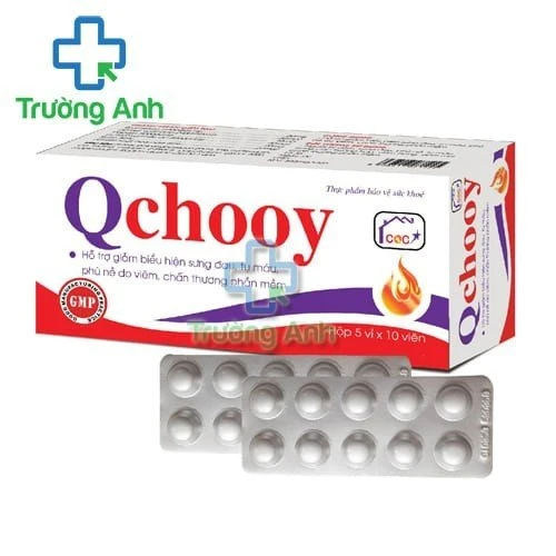 Qchooy - Viên uống hỗ trợ giảm triệu chứng sưng đau, phù nề, tụ máu