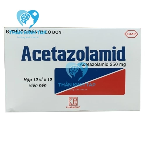 Acetazolamid 250mg Pharmedic - Thuốc điều trị glôcôm và động kinh