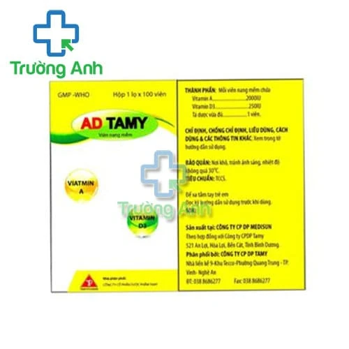 AD Tamy - Thuốc dự phòng và điều trị chứng thiếu vitamin A