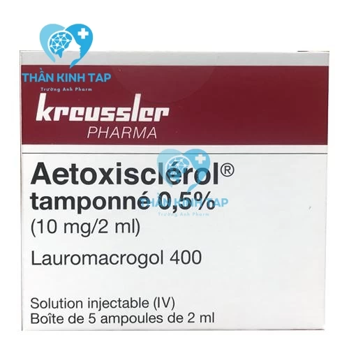 Aetoxisclerol Tamponne 0,5% - Điều trị giãn tĩnh mạch