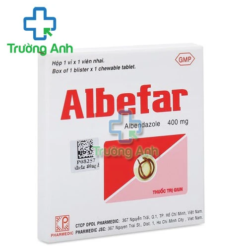 Albefar - Thuốc trị giun đũa, giun tóc, giun móc, giun kim