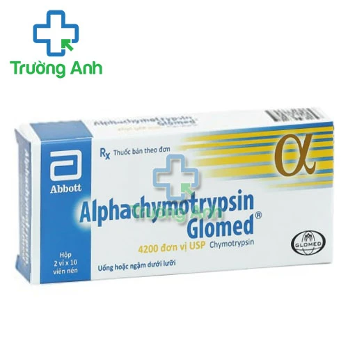 Alphachymotrypsin Glomed - Thuốc điều trị phù nề và bong gân