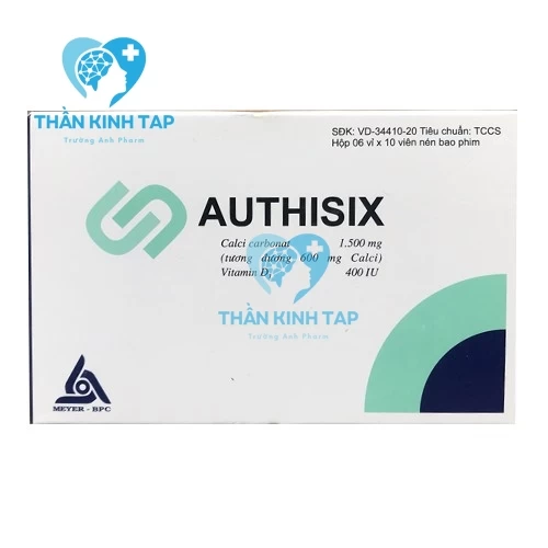 Authisix - Thuốc bổ sung vitamin D và Canxi cho người lớn