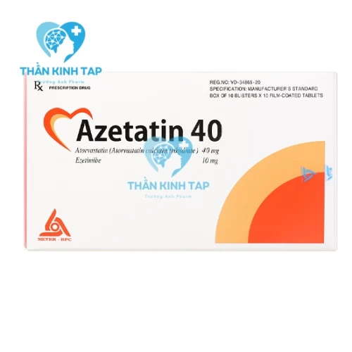 Azetatin 40 - Thuốc điều trị tăng cholesterol máu