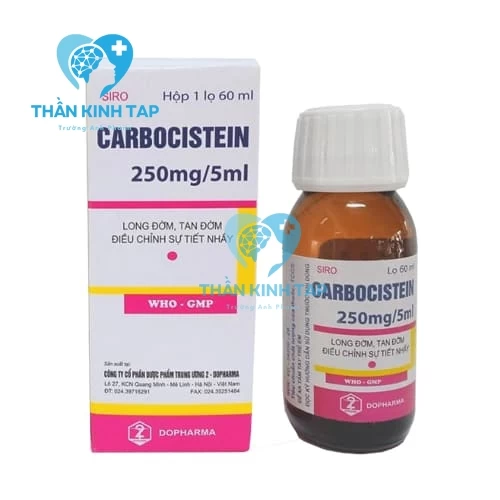 Carbocistein 250mg/5ml - Thuốc điều trị viêm phế quản