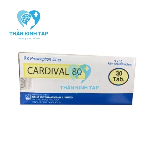 Cardival 80 - Thuốc điều trị tăng huyết áp, suy tim