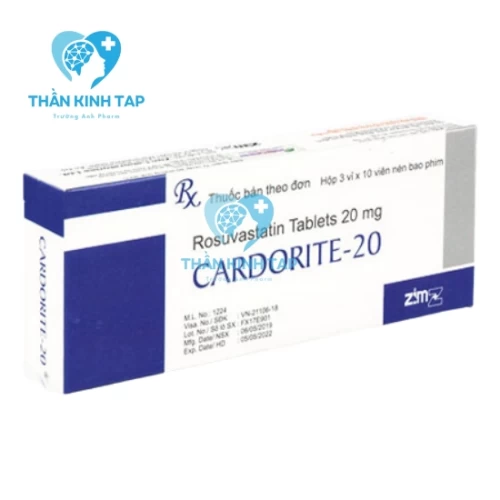 Cardorite 20 - Thuốc điều trị cholesterol trong máu cao