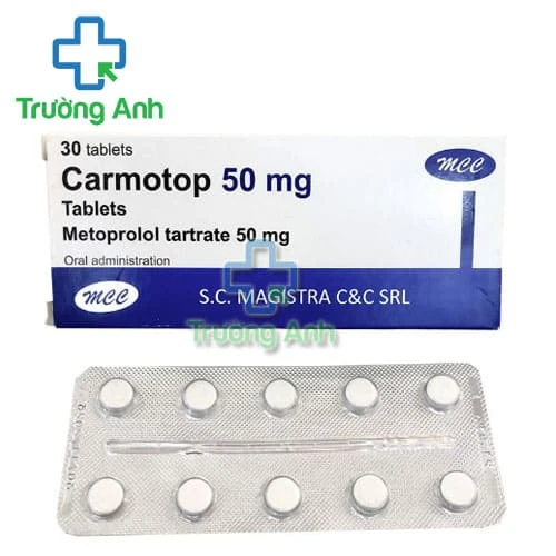 Carmotop 50mg - Điều trị tăng huyết áp, đau thắt ngực hiệu quả