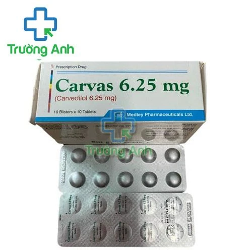 Carvas 6.25 - Điều trị suy tim sung huyết hiệu quả của Ấn Độ