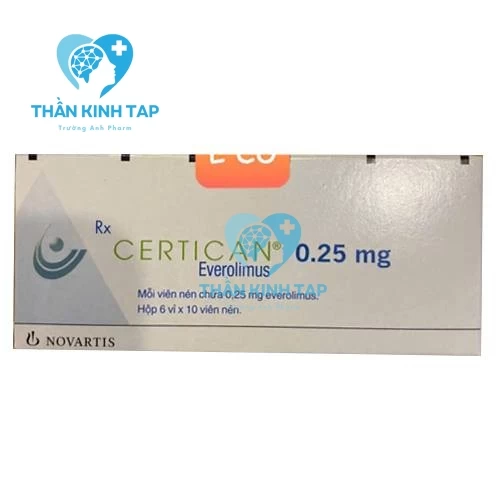 Certican 0.25mg - Everolimus 0.25mg Novartis Thụy Sĩ