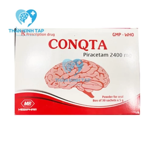 Conqta 2400mg Mebiphar - Thuốc điều trị rung giật cơ, suy giảm trí tuệ