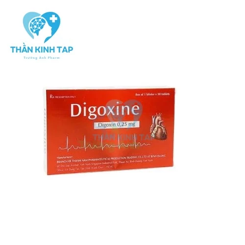 Digoxine 0,25mg - Thuốc trị suy tim, rối loạn nhịp tim