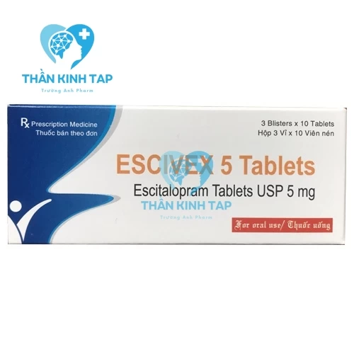 Escivex 5 tablets - Thuốc điều trị trầm cảm nặng, rối loạn hoảng sợ