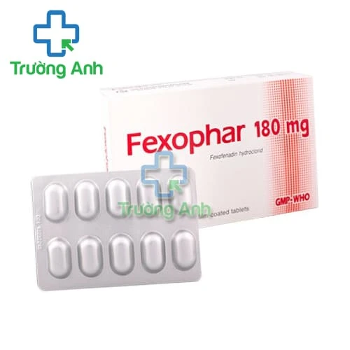 Fexophar 180mg - Thuốc điều trị viêm mũi dị ứng, nổi mày đay