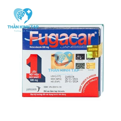 Fugacar 500mg - Thuốc điều trị giun sán hiệu quả của Thái Lan