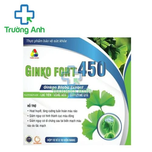 Ginko Fort 450 - Hỗ trợ hoạt huyết, tăng cương máu não