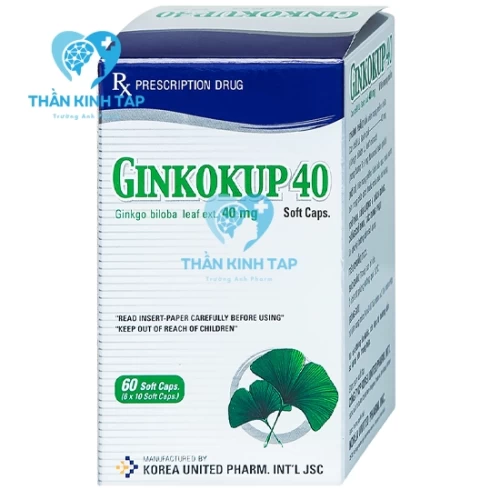 Ginkokup 40 Korea United - Thuốc điều trị các bệnh rối loạn tuần hoàn ngoại biên