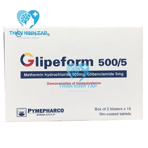 Glipeform 500/5 - Thuốc điều trị đái tháo đường tuýp 2