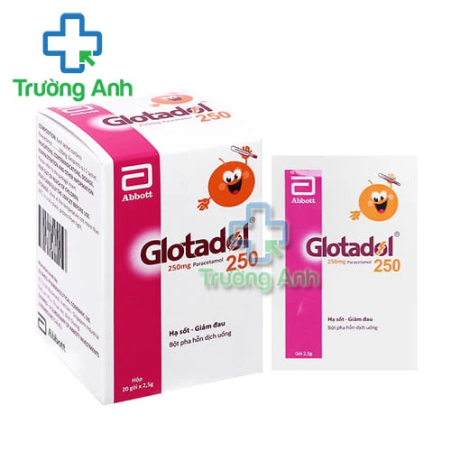 Glotadol 250mg Glomed - Thuốc giảm đau, hạ sốt cho trẻ em