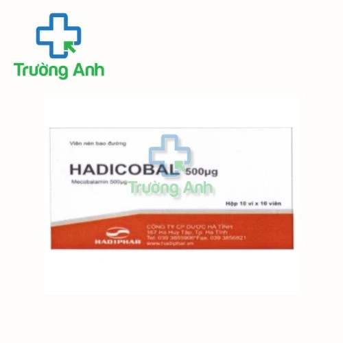 Hadicobal V-500mg Hadiphar - Thuốc điều trị các bệnh lý thần kinh ngoại biên