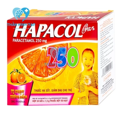 Hapacol 250mg DHG - Thuốc giảm đau, hạ sốt cho trẻ em
