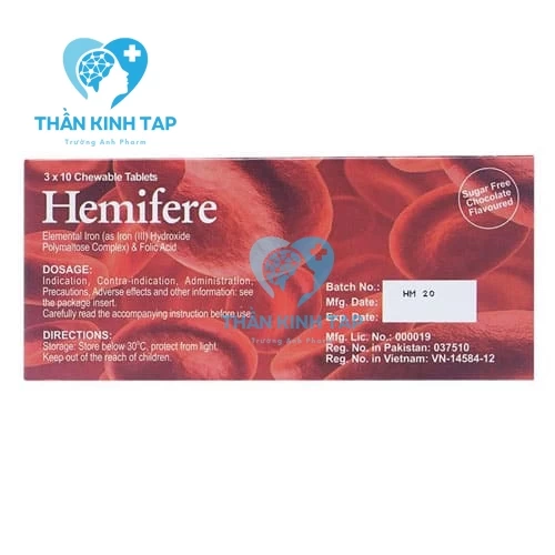 Hemifere - Thuốc điều trị kém hấp thu sắt cho cơ thể