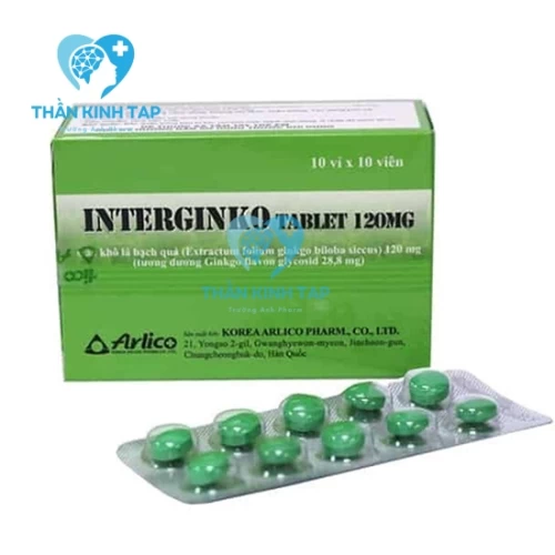 Interginko tablet 120mg - Cao khô lá Bạch Quả 120mg Korea Arlico