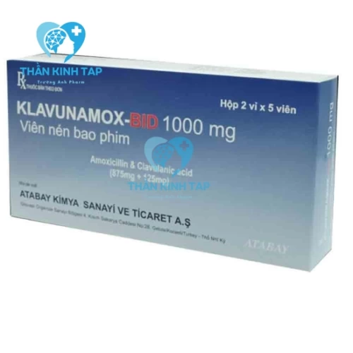 Klavunamox-Bid 1000mg - Thuốc điều trị nhiễm khuẩn