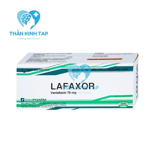 Lafaxor 75mg Davipharm - Thuốc trị bệnh trầm cảm hiệu quả