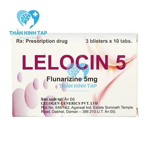 Lelocin 5mg Celogen - Thuốc điều trị đau nửa đầu, chóng mặt