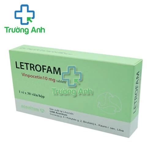 Letrofam 10mg UAB Aconitum - Thuốc điều trị các chứng rối loạn tuần hoàn não, di chứng sau đột quỵ