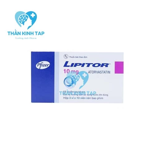 Lipitor 10mg - Thuốc điều trị tăng cholesterol toàn phần