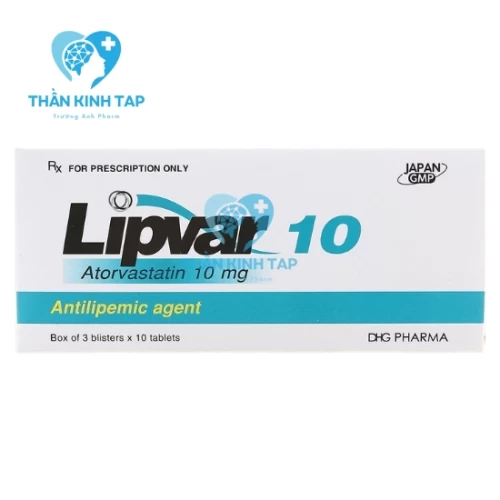 Lipvar 10 - Thuốc điều trị tăng holesterol máu của DHG