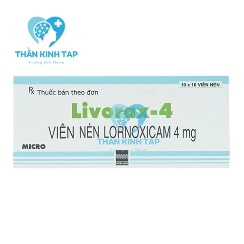 Livorax-4 - Thuốc giảm đau cấp từ nhẹ đến trung bình