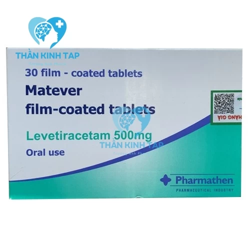 Matever 500mg - Thuốc điều trị bệnh động kinh, co giật cục bộ