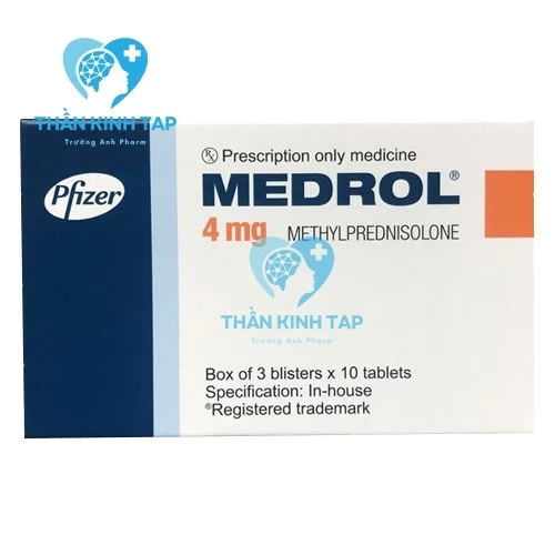 Medrol 4mg - Thuốc điều trị rối loạn nội tiết, viêm tuyến giáp