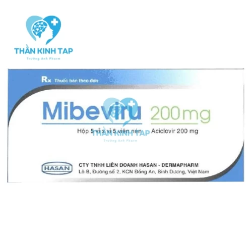 Mibeviru 200mg - Thuốc điều trị thuỷ đậu, herpes, zona