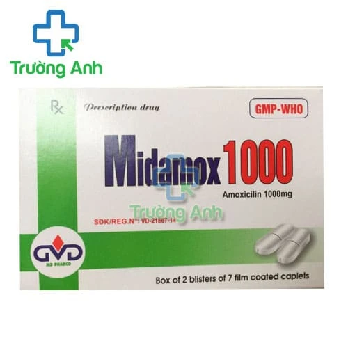 Midamox 1000 - Thuốc điều trị nhễm khuẩn dùng đường uống