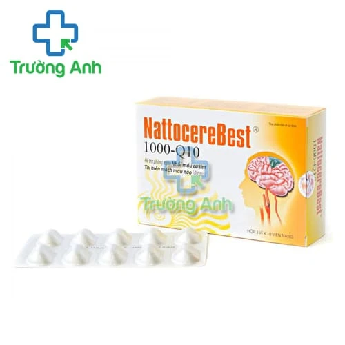 NattocereBest 1000-Q10 Trường Thọ Pharma - Hỗ trợ làm giảm nguy cơ tai biến