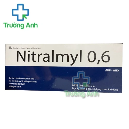 Nitralmyl 0,6 - Thuốc điều trị các cơn đau thắt ngực