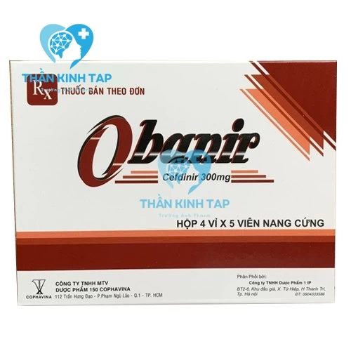 Obanir 300mg - Thuốc điều trị nhiễm khuẩn tai, mũi, họng hiệu quả