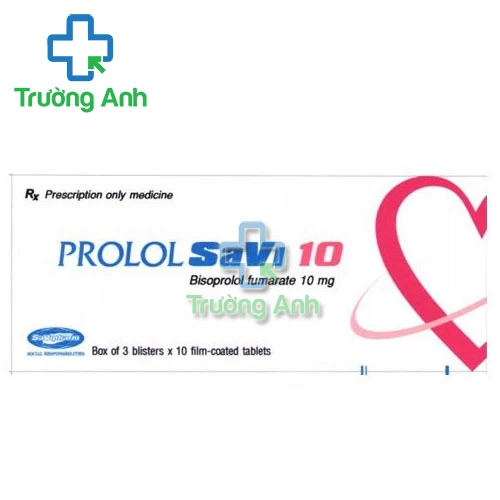 Prololsavi 10 - Thuốc điều trị tăng huyết áp và đau thắt ngực