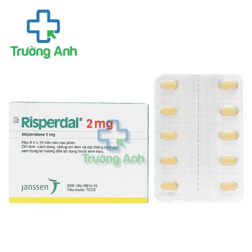 Risperdal 2mg Janssen - Thuốc điều trị tâm thần phân liệt, các cơn hưng cảm