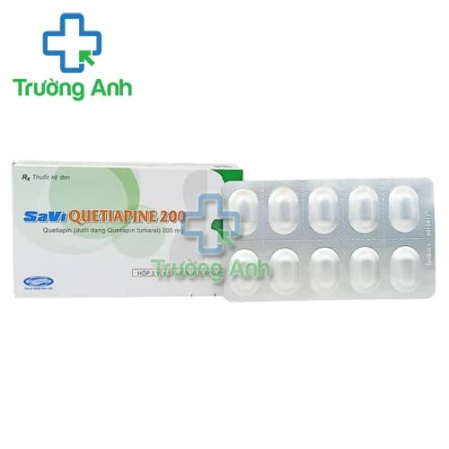 Savi Quetiapine 200mg - Thuốc điều trị tâm thần phân liệt, rối loạn lưỡng cực