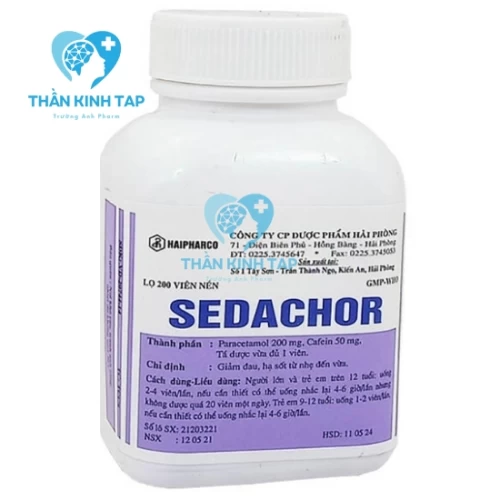 Sedachor 200mg Haipharco - Thuốc giảm đau, hạ sốt (Hộp 500 viên)
