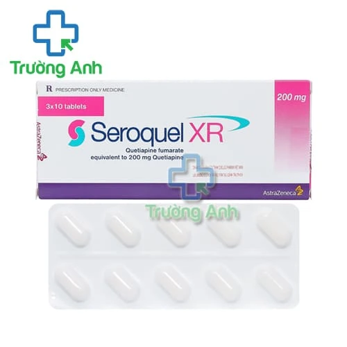 Seroquel XR 200mg AstraZeneca - Thuốc chống loạn thần hiệu quả