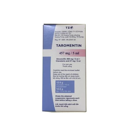 Taromentin 457mg/5ml - Thuốc điều trị các bệnh nhiễm khuẩn